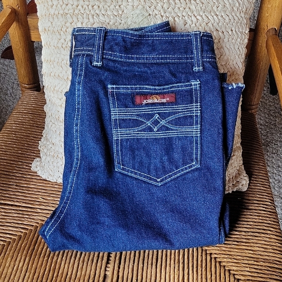 Vintage Jordache, high waisted, straight leg, dark blue...